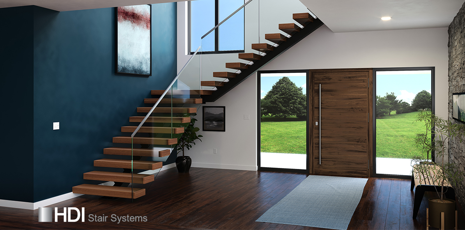 HDI Stair Systems modern staircase with wood treads